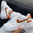 Orange Tigger Cartoon Tiger Stripes Custom Air Force 1-shecustomize