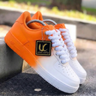 Orange White Ombre Custom Air Force 1-shecustomize