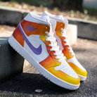 Orange Yellow Purple Custom Air Jordan 1-shecustomize