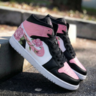 Pink Black White Rose Custom Air Jordan 1-shecustomize