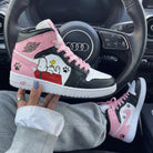 Pink Black White Snoopy Paw Print Custom Air Jordan 1-shecustomize