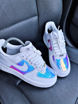 Pink Blue Iridescent Custom Air Force 1-shecustomize