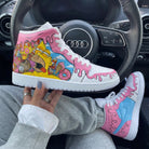 Pink Blue Simpsons Custom Air Jordan 1-shecustomize