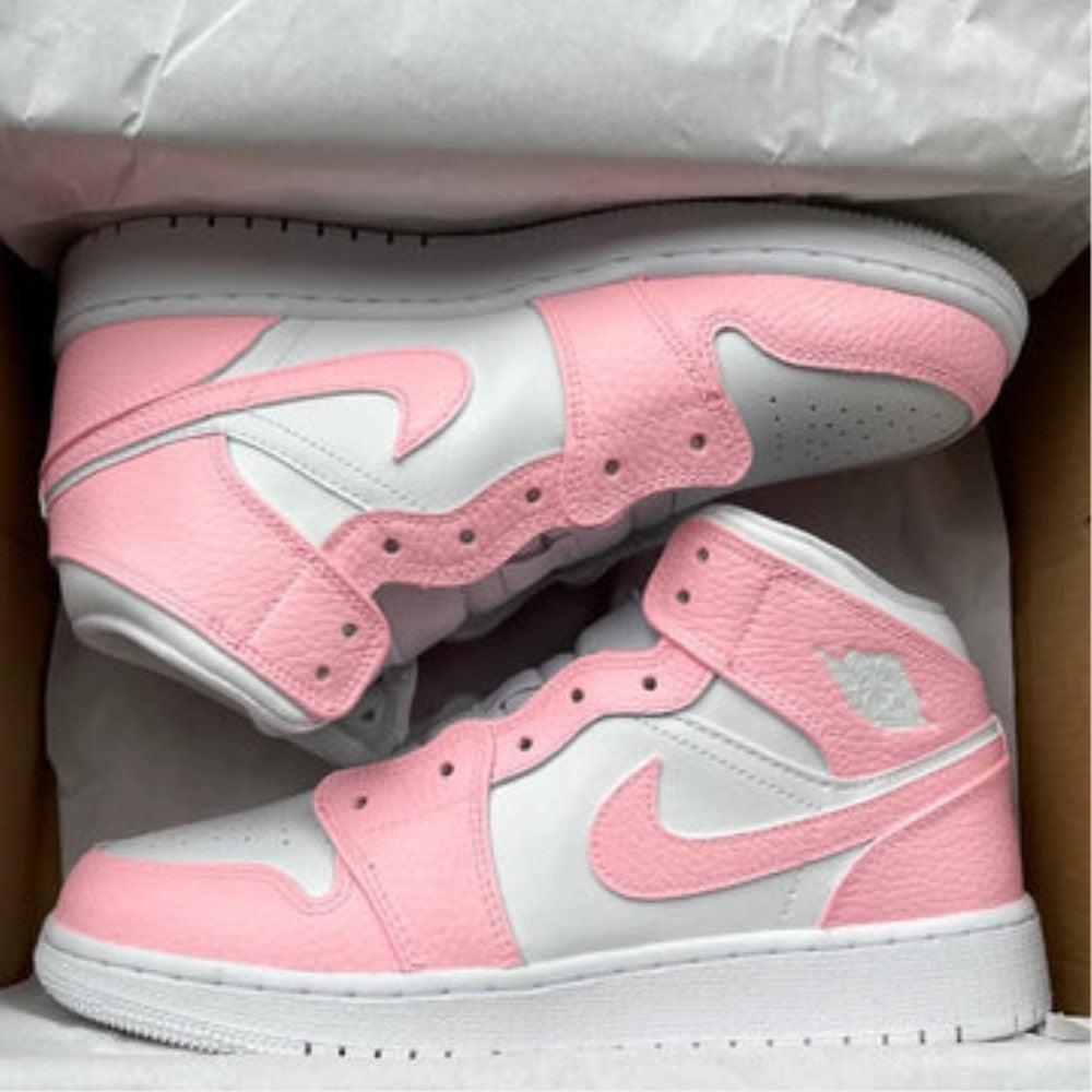 Custom store pink jordans