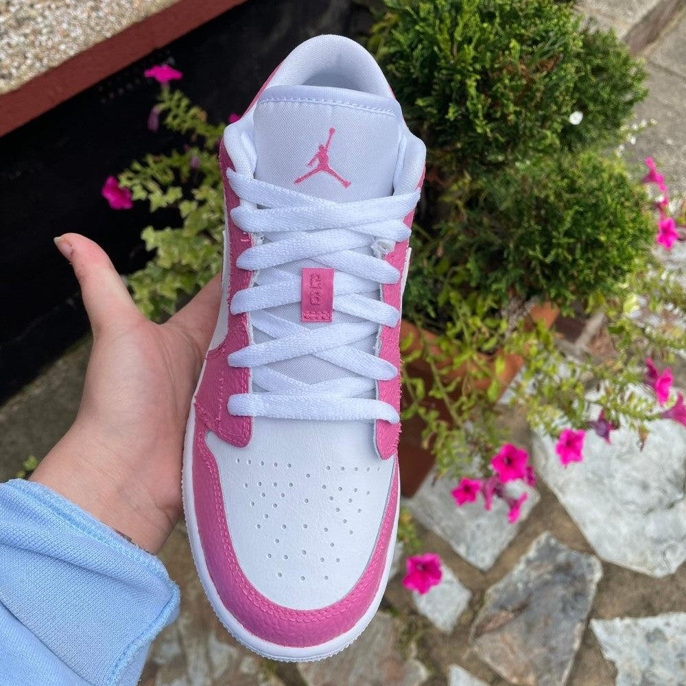 Pink Custom Air Jordan 1 Low-shecustomize