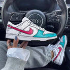 Pink Cyan Cartoon Custom Dunk-shecustomize