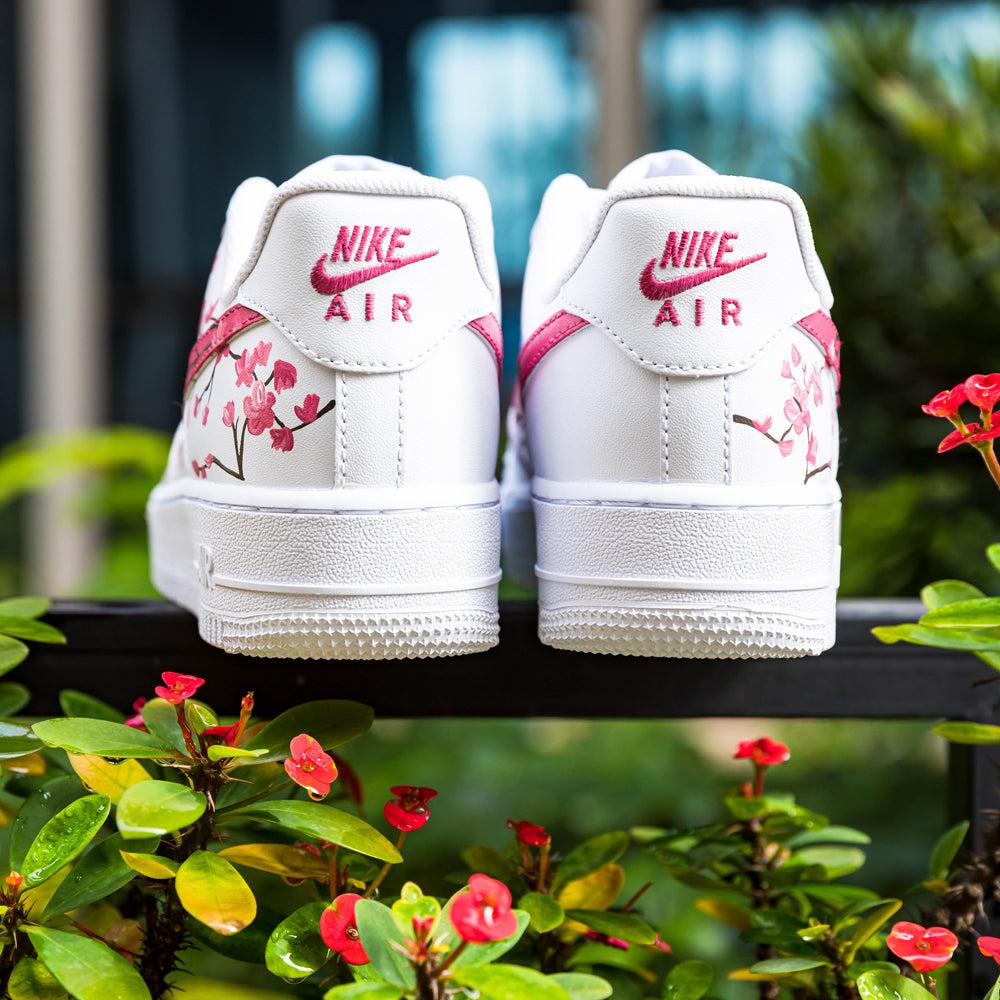 Pink Flowers Air Force 1s Custom Shoes Sneakers-shecustomize