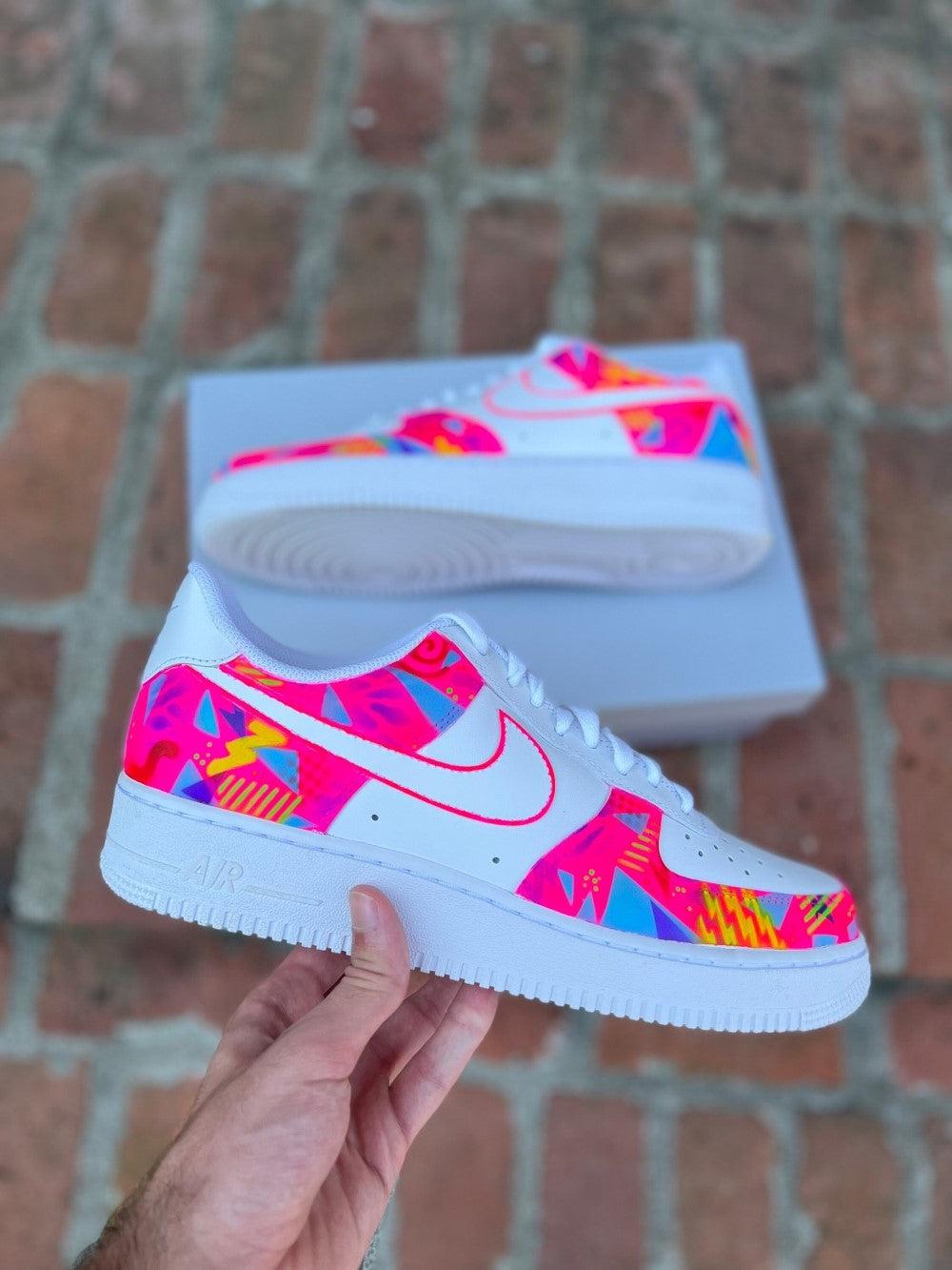 Pink Graffiti Custom Air Force 1-shecustomize