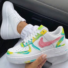 Pink Green Yellow Blue Graffiti Custom Air Force 1-shecustomize