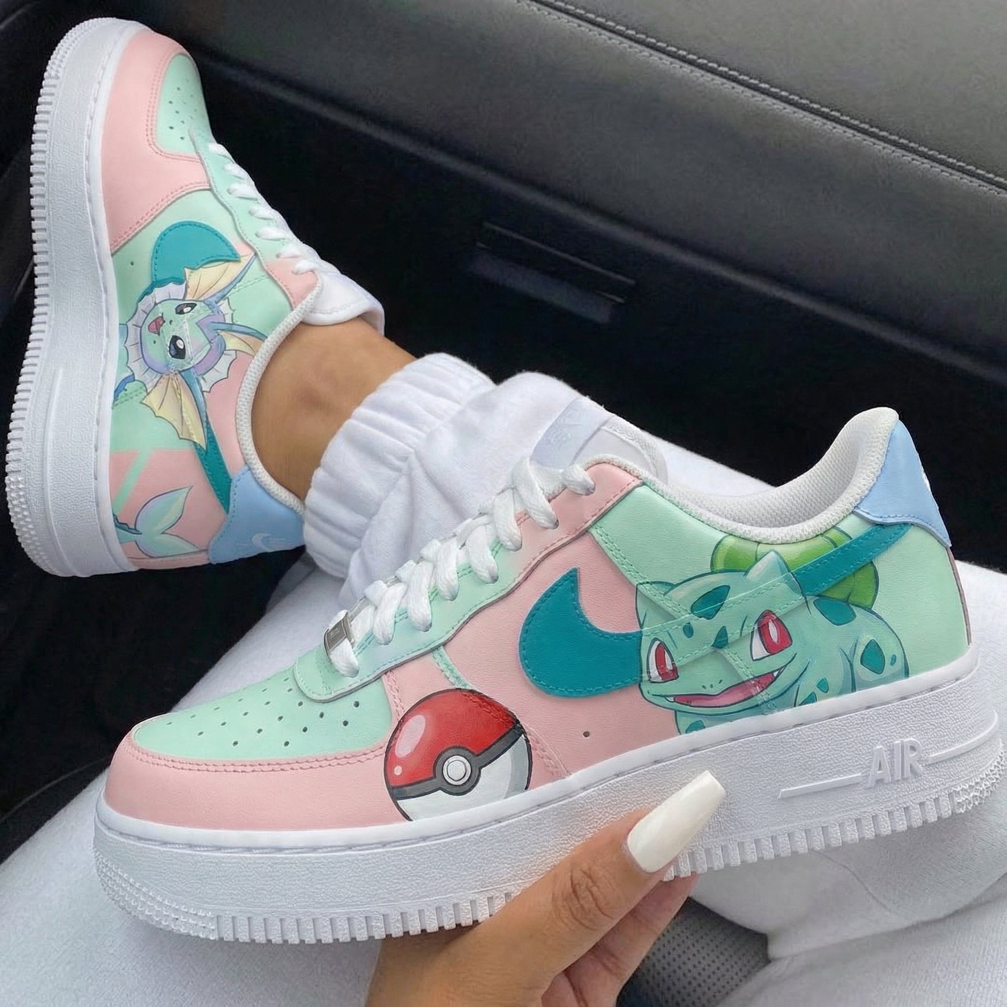Pink Mint Pokemon Custom Air Force 1-shecustomize