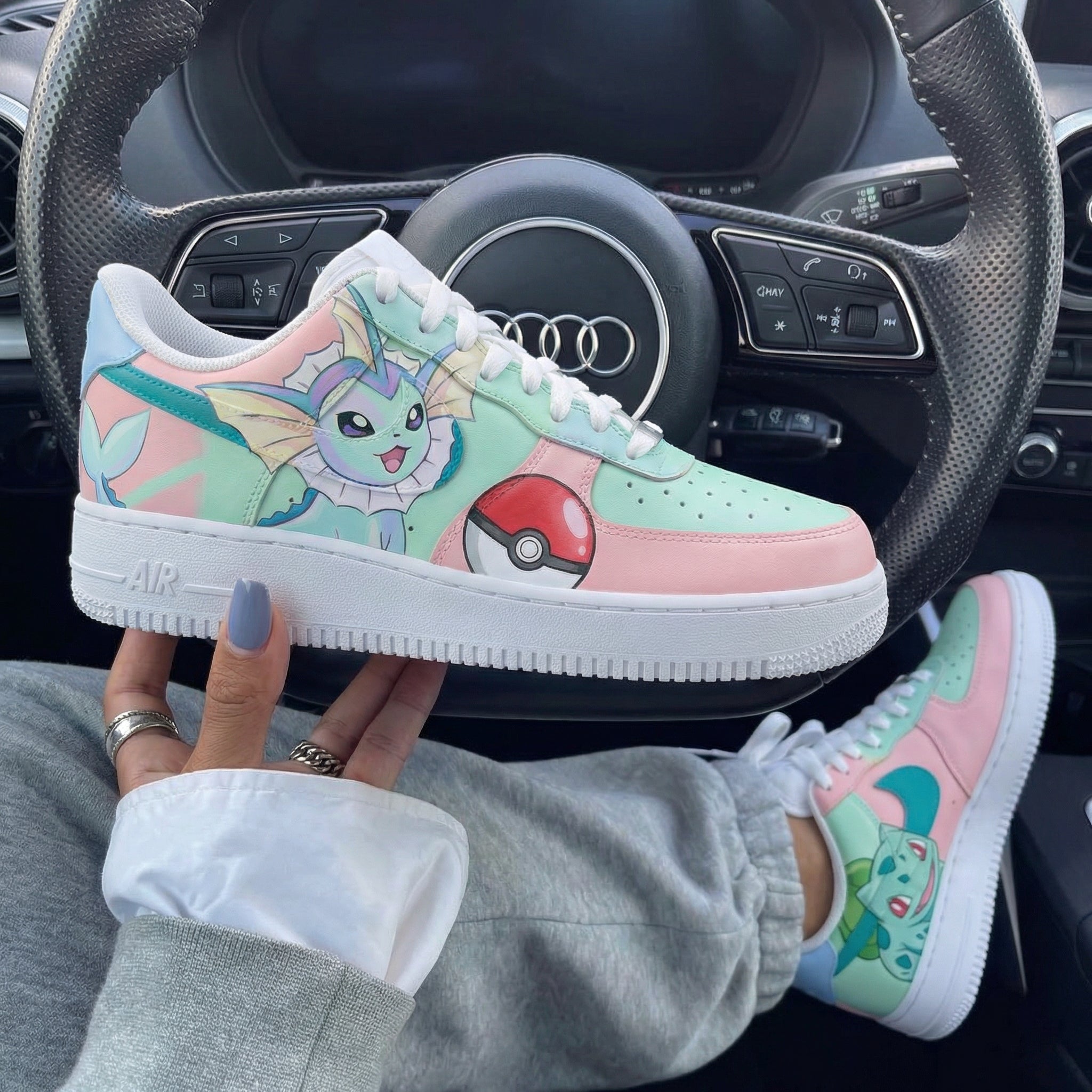 Pink Mint Pokemon Custom Air Force 1-shecustomize