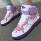 Pink Purple Drip Custom Air Force 1-shecustomize
