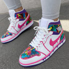 Pink Purple Mosaic Custom Air Jordan 1-shecustomize