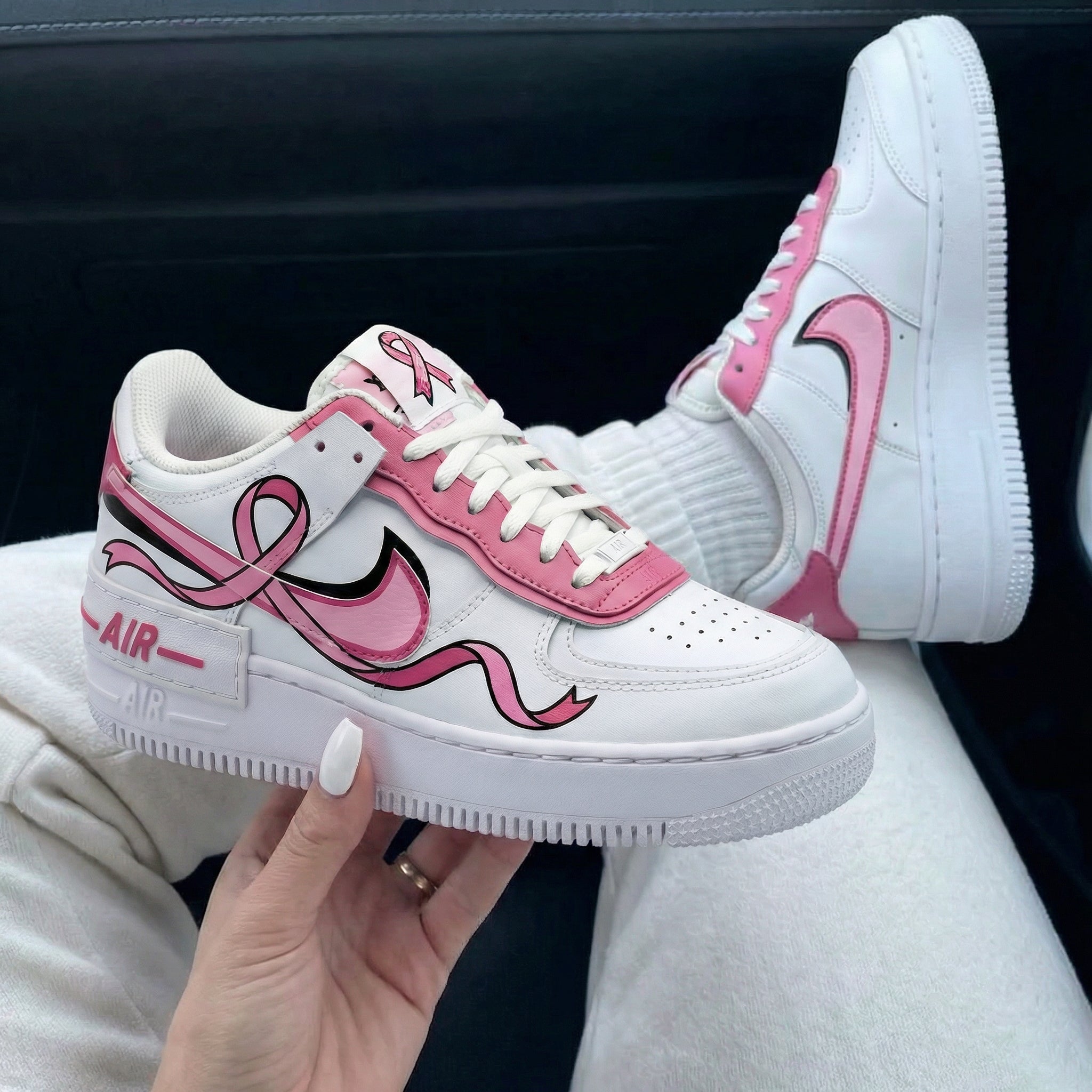 Pink Ribbon Custom Air Force 1-shecustomize