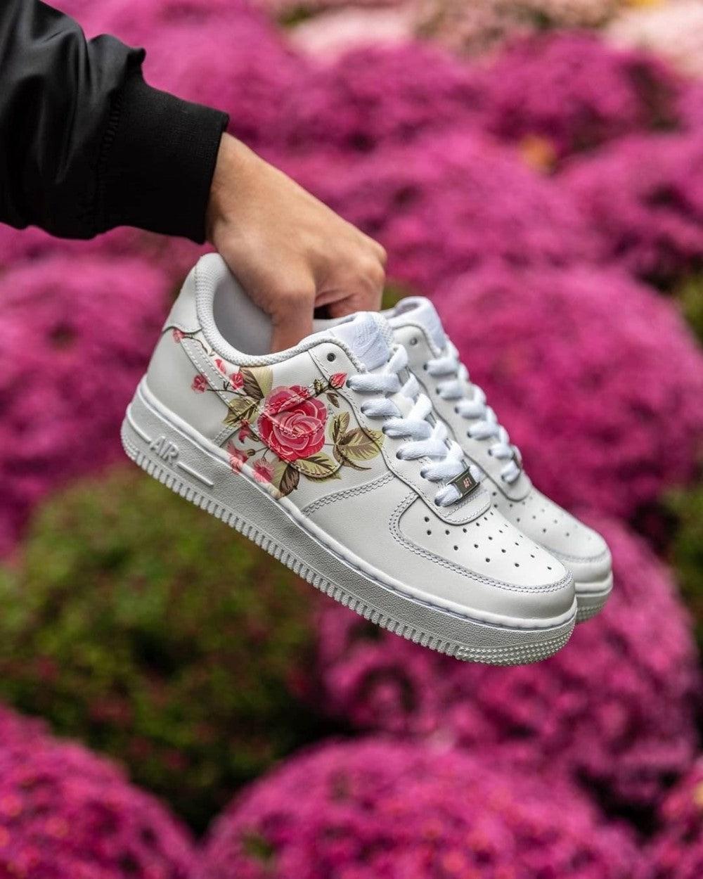 Pink Rose Flowers Custom Air Force 1-shecustomize