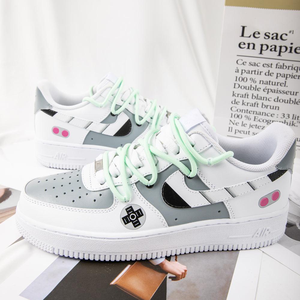 PlayStation White Gray Air Force 1s Shoes Sneakers – shecustomize
