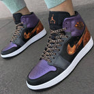 Purple Black Copper Flame Chain Custom Air Jordan 1-shecustomize