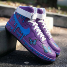 Purple Blue Butterfly Custom Air Force 1-shecustomize