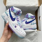 Purple Blue Splatter Custom Air Force 1-shecustomize