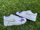 Purple Butterflies Rhinestones Custom Air Force 1-shecustomize