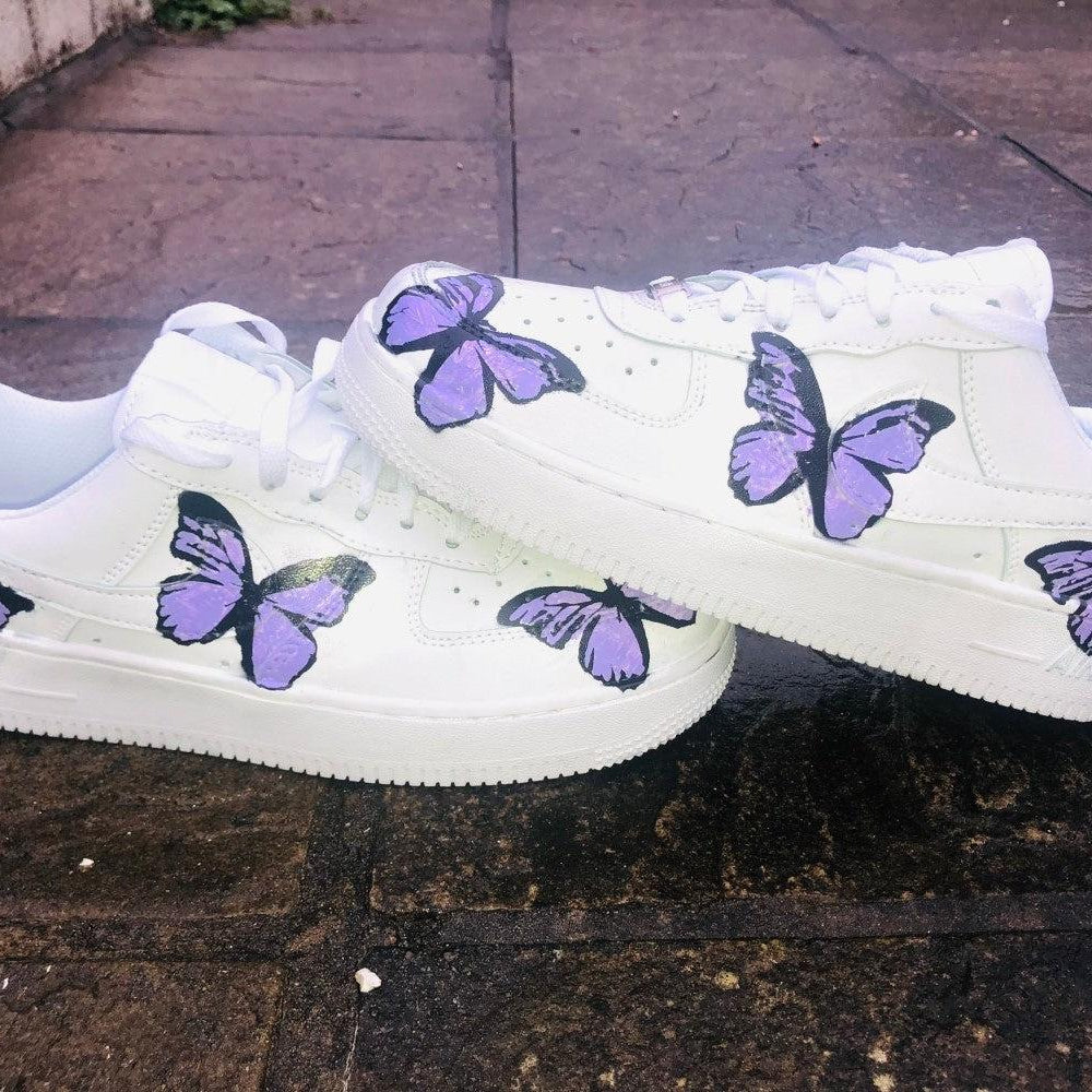Purple Butterfly Custom Air Force 1-shecustomize