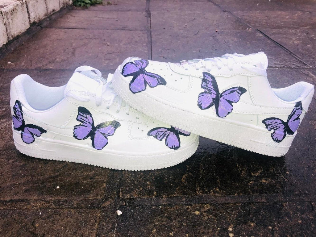 Purple Butterfly Custom Air Force 1-shecustomize