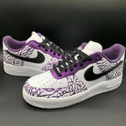 Purple Crackle Custom Air Force 1-shecustomize