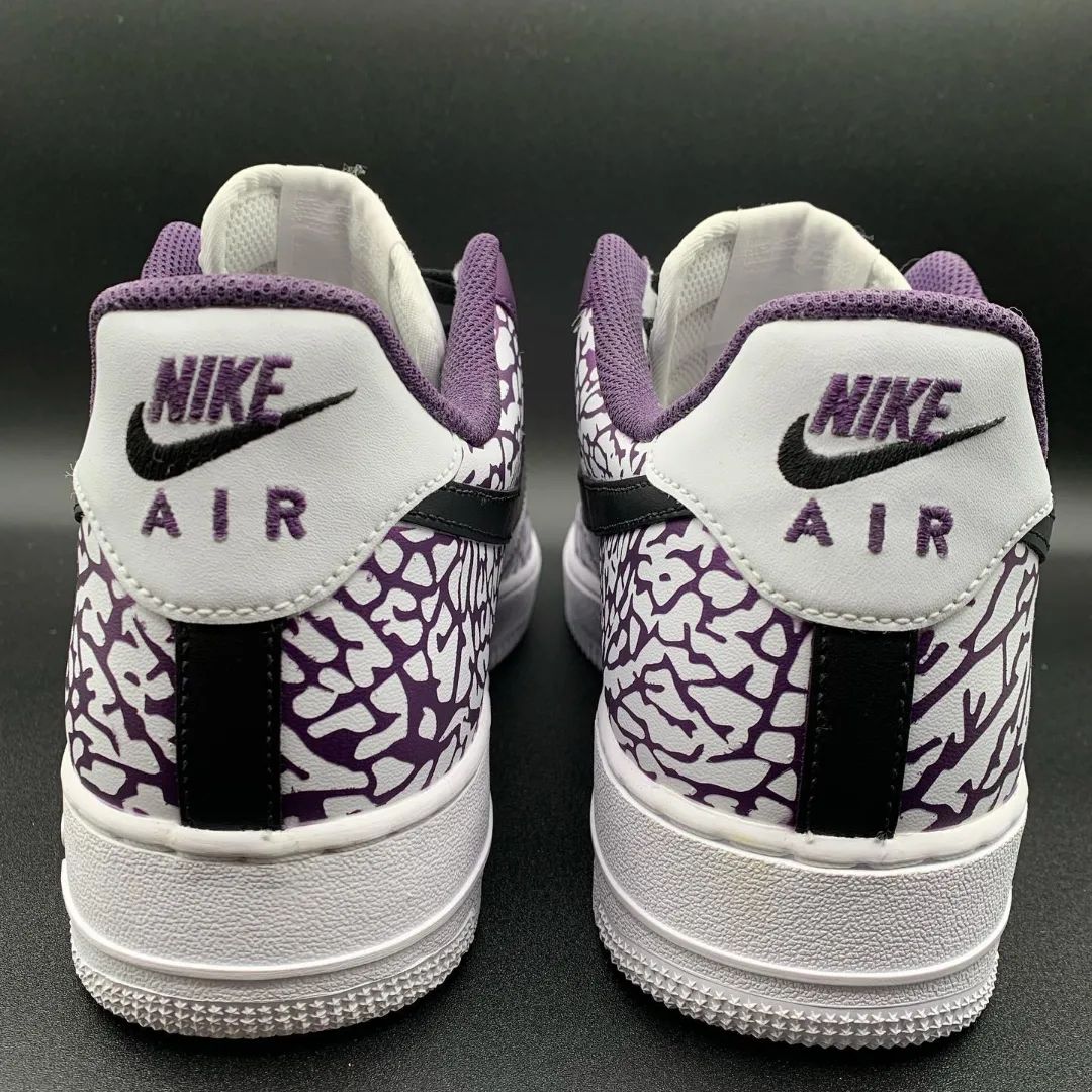 Purple Crackle Custom Air Force 1-shecustomize