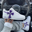 Purple Cross Custom Air Force 1-shecustomize