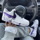 Purple Drip Custom Air Force 1 Thick shoelaces-shecustomize