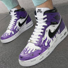 Purple Flame Custom Air Force 1-shecustomize