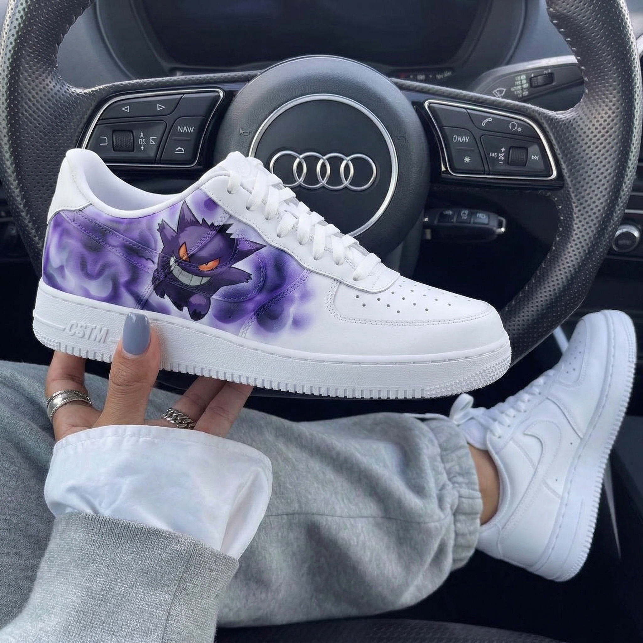 Purple Gengar Pokemon Custom Air Force 1-shecustomize