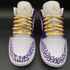 Purple Gold Crackle Custom Air Jordan 1-shecustomize