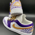 Purple Gold Crackle Custom Air Jordan 1-shecustomize