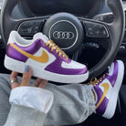 Purple Gold Custom Air Force 1-shecustomize