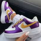 Purple Gold Custom Air Force 1-shecustomize