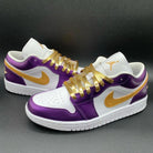 Purple Gold White Custom Air Jordan 1-shecustomize