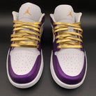 Purple Gold White Custom Air Jordan 1-shecustomize
