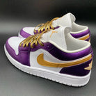 Purple Gold White Custom Air Jordan 1-shecustomize