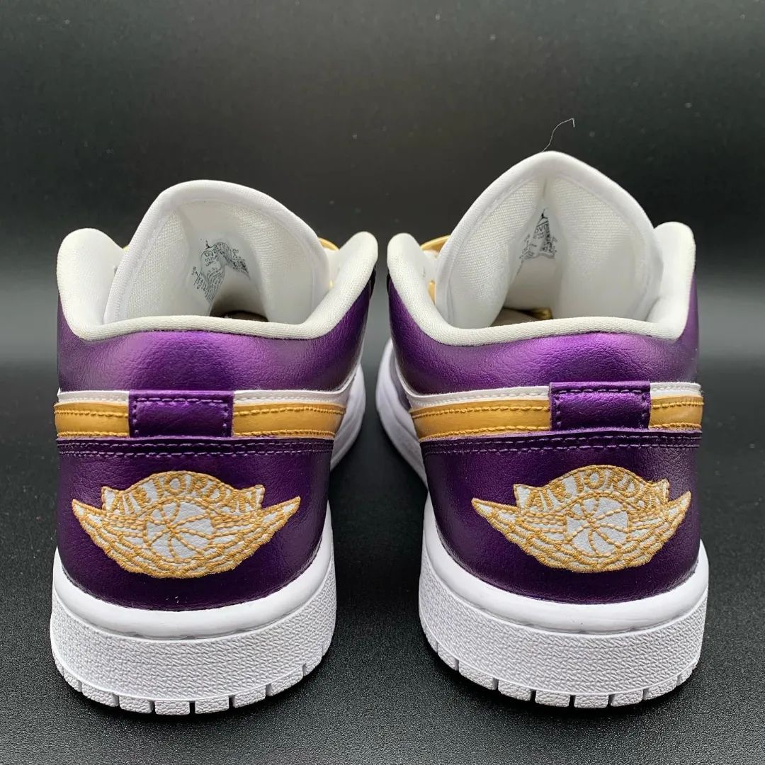 Purple Gold White Custom Air Jordan 1-shecustomize