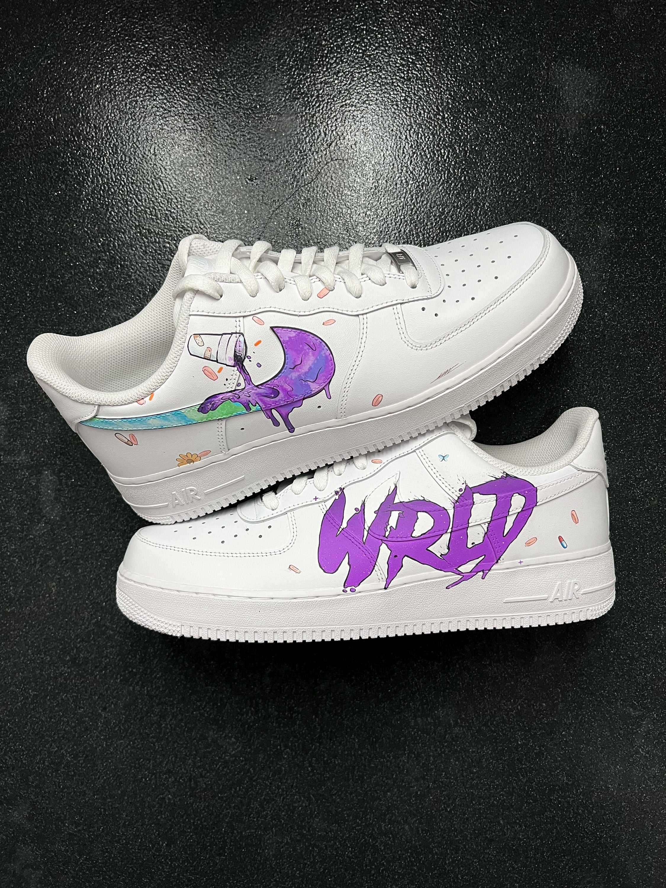 Purple Graffiti Custom Air Force 1-shecustomize