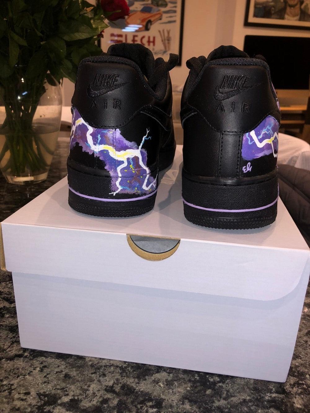 Purple Lightning Custom Air Force 1-shecustomize