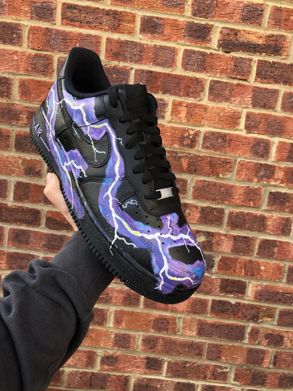 Purple Lightning Custom Air Force 1-shecustomize