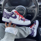 Purple LV Custom Air Force 1-shecustomize