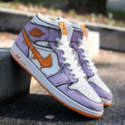 Purple Orange Cartoon Custom Air Jordan 1-shecustomize
