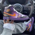 Purple Orange Palm - Tree Custom Air Jordan 1-shecustomize