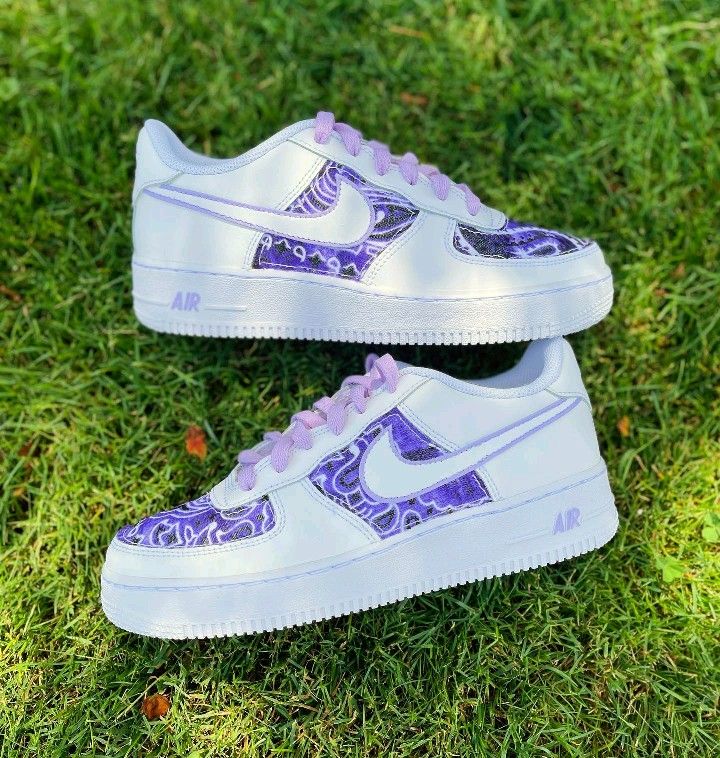 Purple Paisley Custom Air Force 1-shecustomize