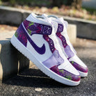 Purple Pink Geometric Custom Air Jordan 1-shecustomize