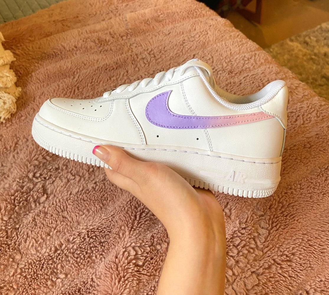 Purple Pink Gradient Custom Air Force 1-shecustomize