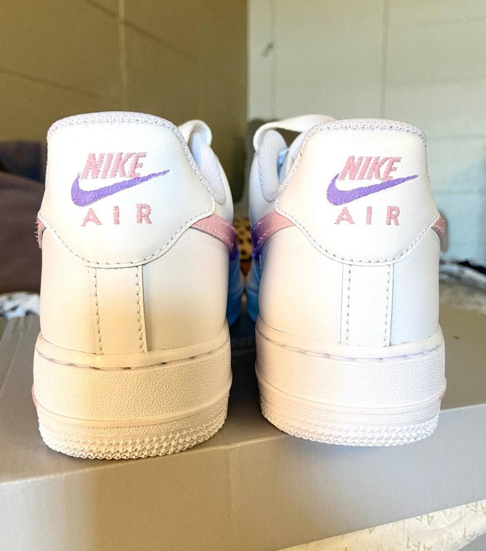 Purple Pink Gradient Custom Air Force 1-shecustomize